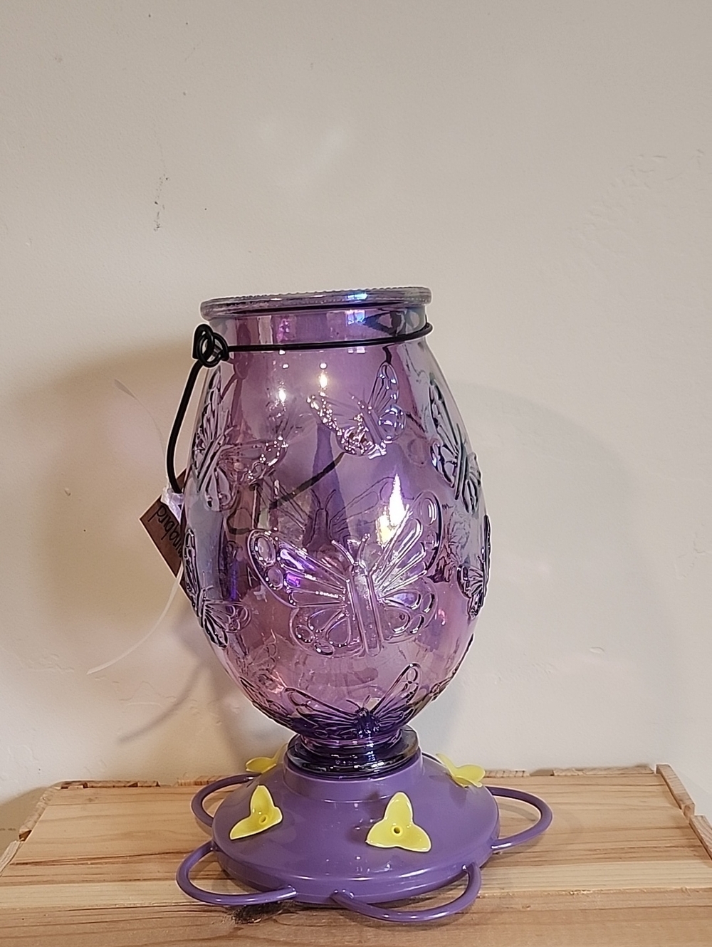 Purple Butterfly Hummingbird Feeder- Home Accents